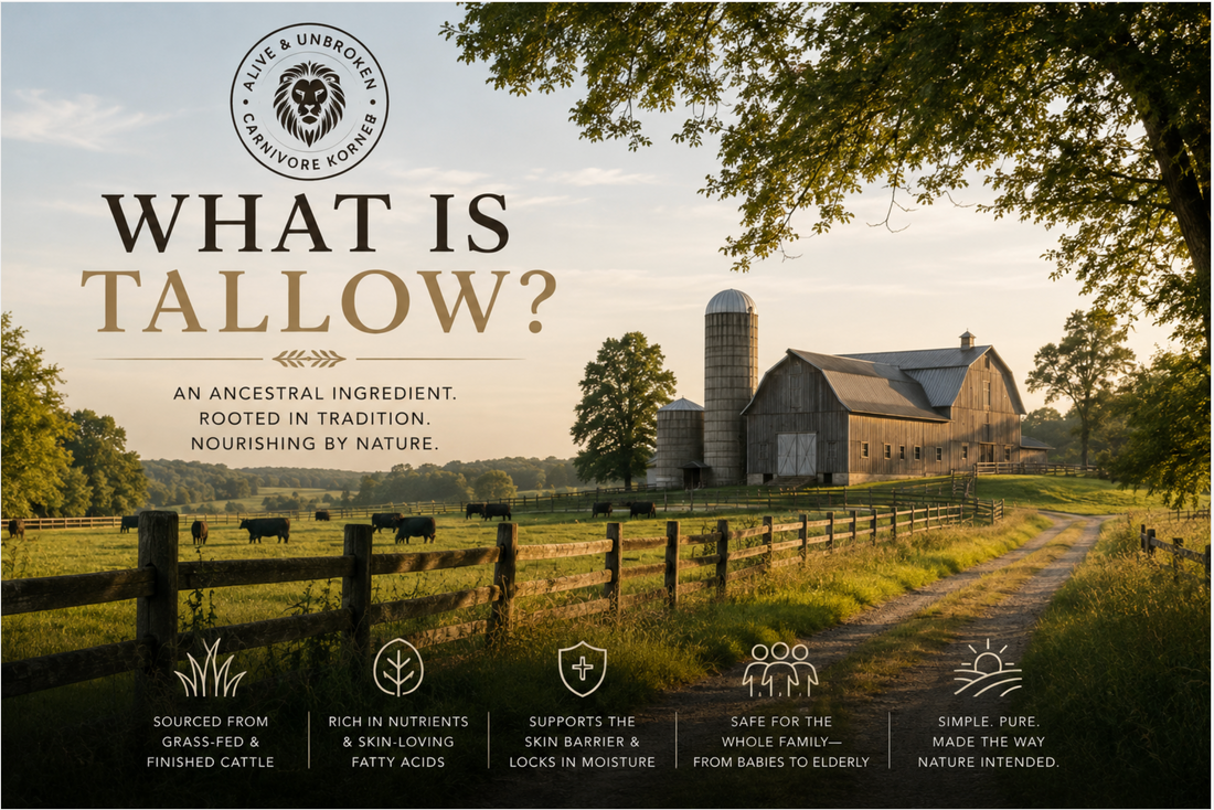 🌿 Why Grass-Fed Tallow is the Skincare Superfood You’ve Been Missing