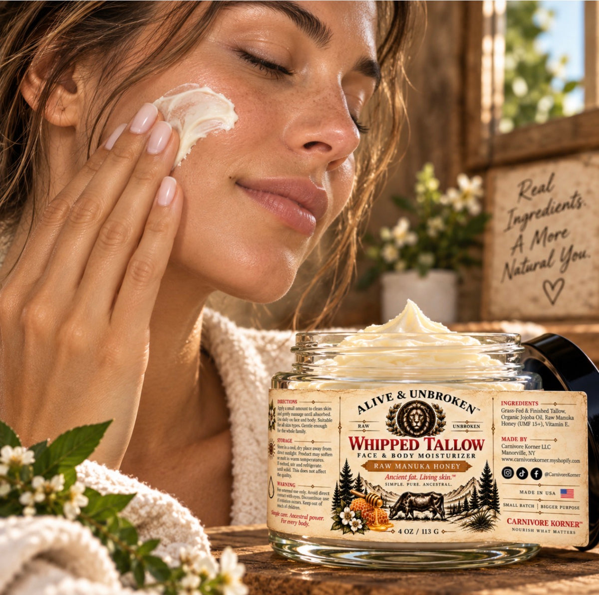 Raw Manuka Honey Tallow Moisturizer