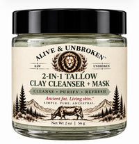 2 in 1 Tallow Cleanser + Clay Mask