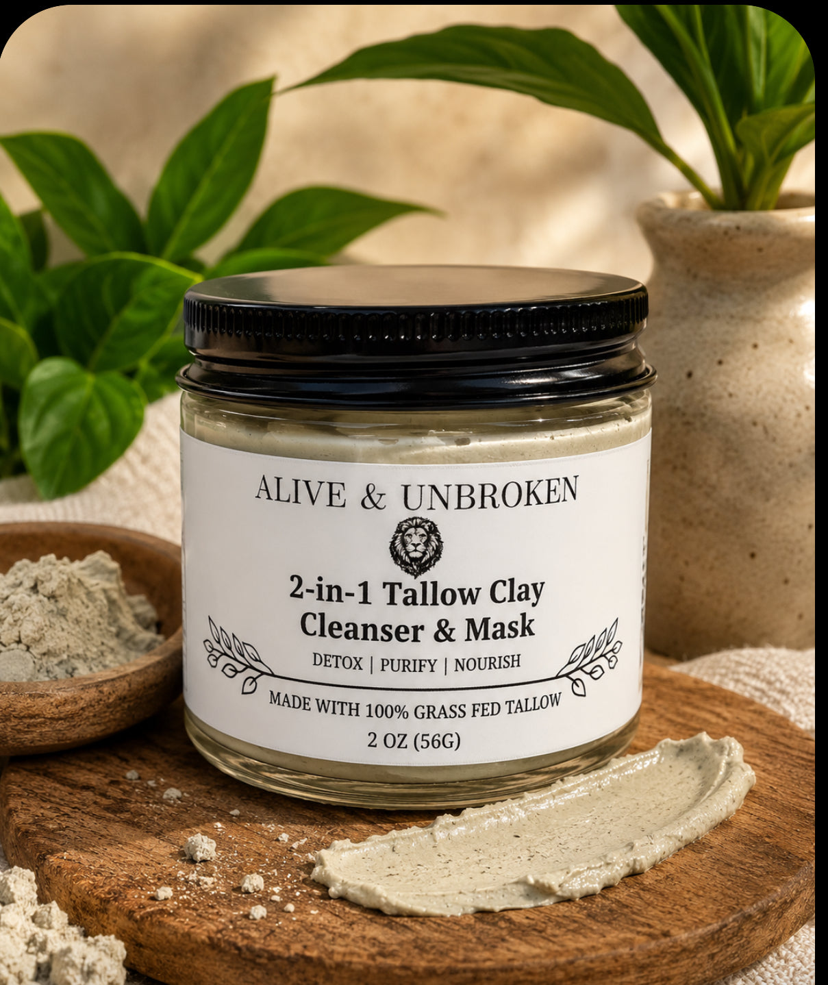 2 in 1 Tallow Cleanser + Clay Mask
