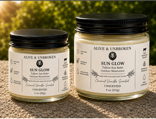 Sun Glow Tallow Balm with Non Nano Zinc Oxide